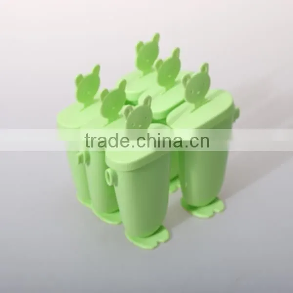 household lovely design plastic ice mold 6pcs/set