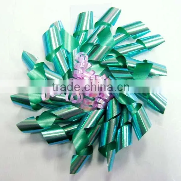 Curling Plastic Ribbons Pull Bow /Curly Bow with double face and christmas/wedding/party poly packing curly ribbon bow