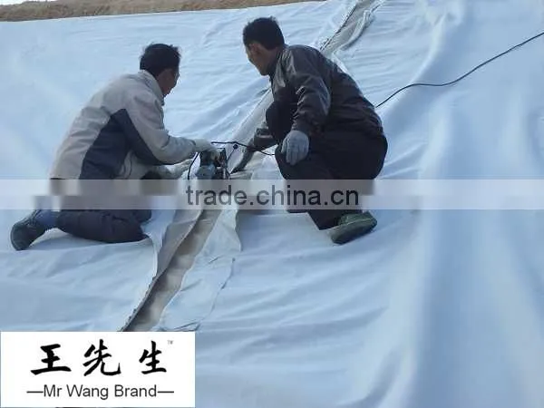 Composite geomembrane with geotextile for dam construction*