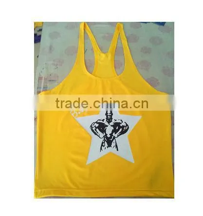 Sportswear gym singlets from sportswear manufacturers/custom t-back singlet for men/custom printed running vest