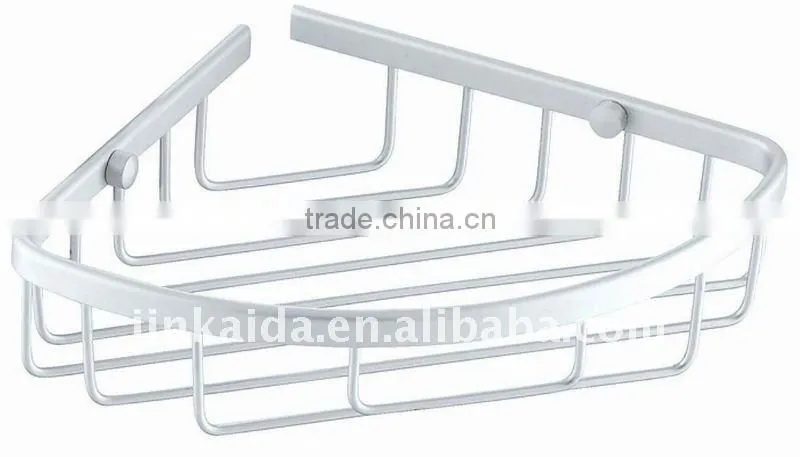 Aluminum Bathroom Rack corner shelf corner basket with hooks