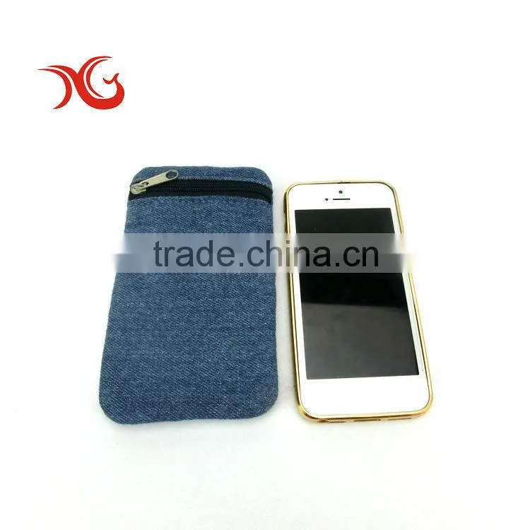 Hot sale china denim mobile phone pouch