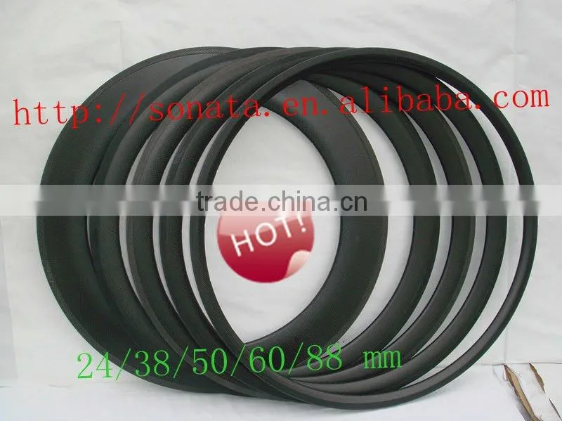 Super light weight toray carbon fiber bike tubular wheels 60mm bicycle road rims for sales