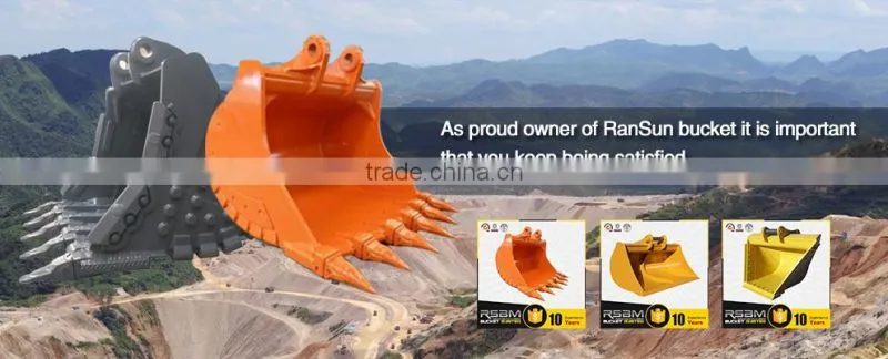 High Quality wear assistance HARDOX500 NM400 excavator bucket for 1-80t excavator
