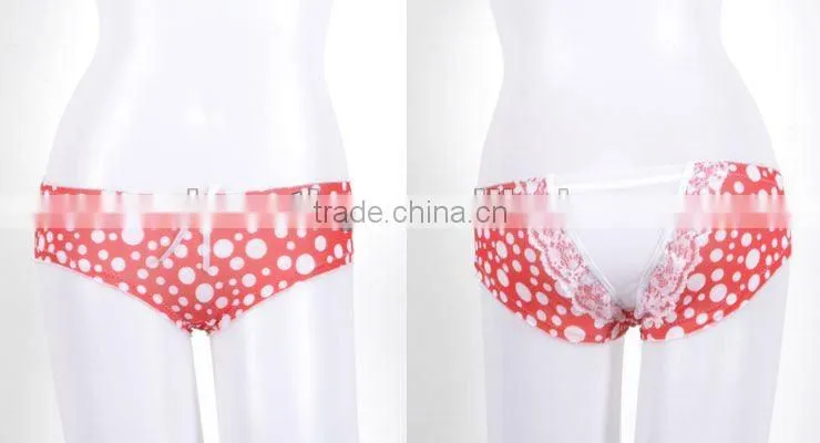 sexy hot sale transparent pattern priting panties hollow-out back thongs women 6011