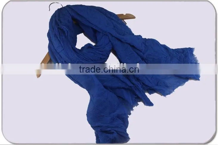 Designer Fascinating Solid Navy Blue Color Cotton Linen Fashionable Wholesale Scarf