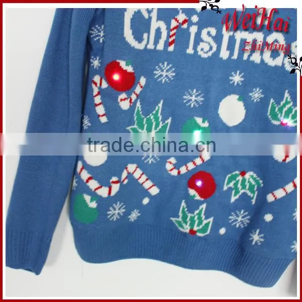 2015 Unisex Jacquard Christmas Sweater With Happy Patterns