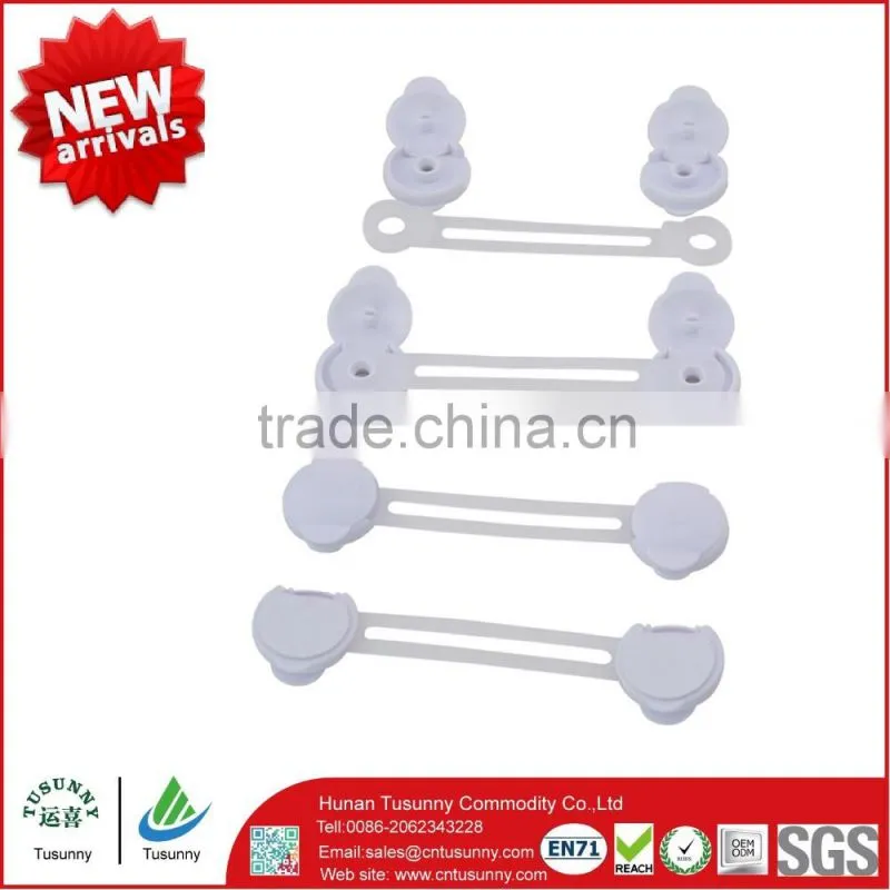 2016 hot selling 8pcs/set plastic drawer lock for baby safety