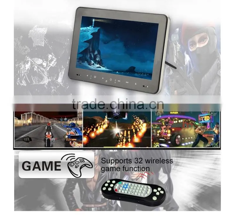 9' Headrest TFT LCD Car DVD player,universal Car stereo