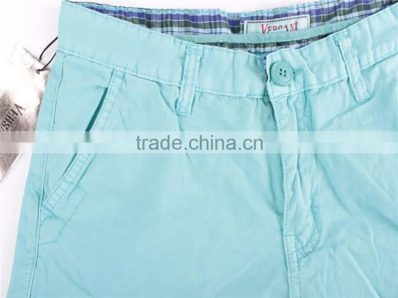 Men 100%cotton garment stock lot washed shorts