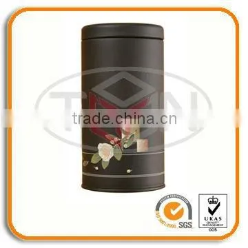 round tin can for tea