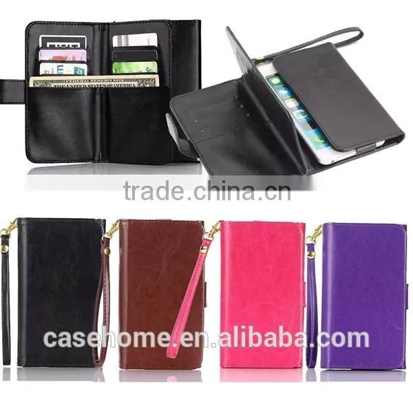 Card slots Wallet Strap Leather Pouch Case Cover For Vivo X6