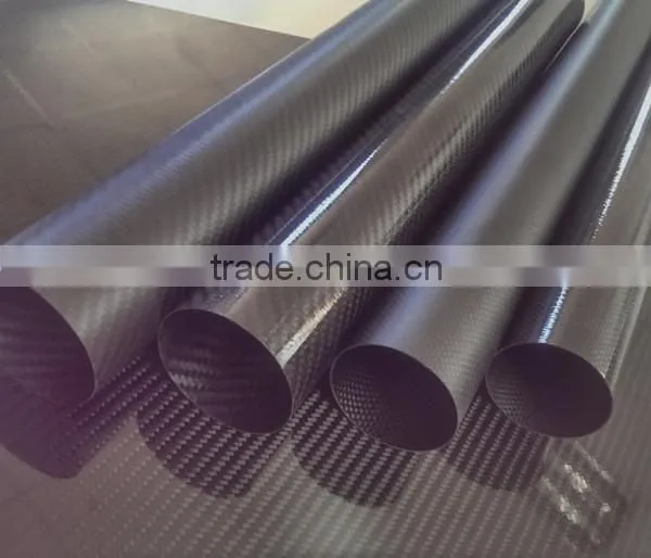 High quality 3k weave large diameter carbon fiber tube