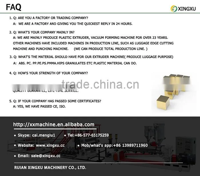 ABS plastic extrusion machinery and plastic extruder