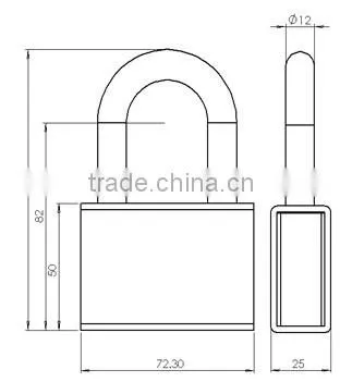 Strong Hardened Steel Cover Zinc Alloy Padlock
