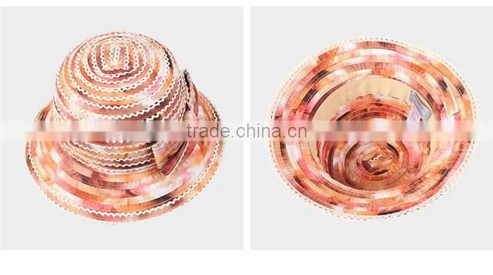 China cheap promotion plain custom logo band fedora straw hat wholesale