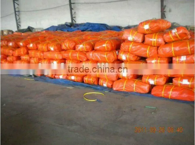 orange weather resistant materials&tarpaulin for ship cover