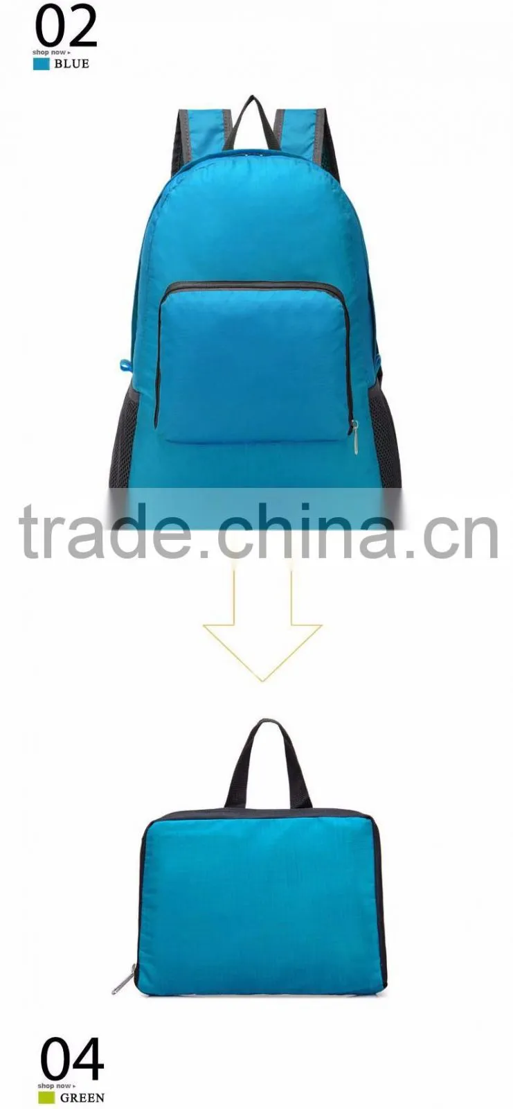 folding backpack high capacity outdoor hiking bag unisex bag manufacture
