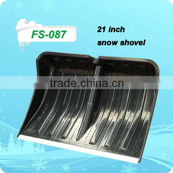 long wooden handle snow shovel