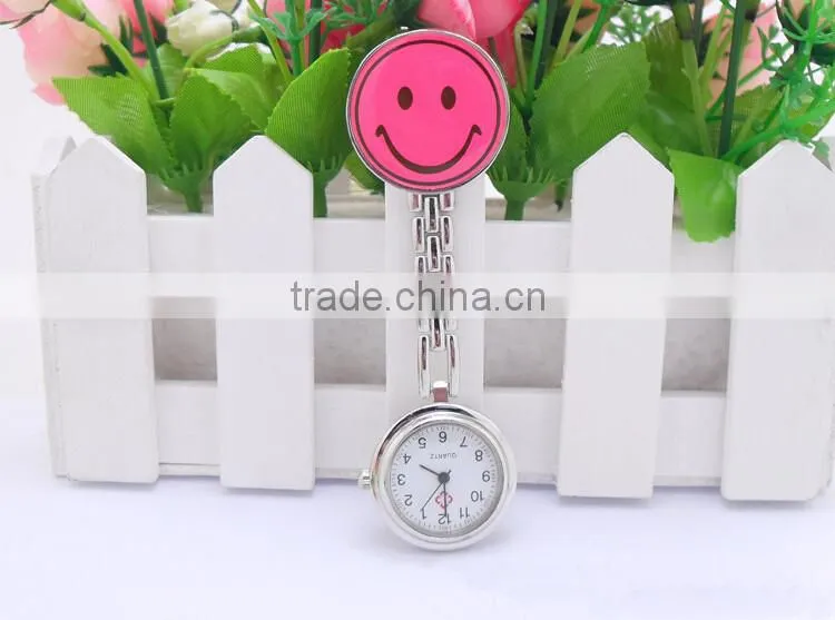 smile nurse watch strainless steel pocket watches