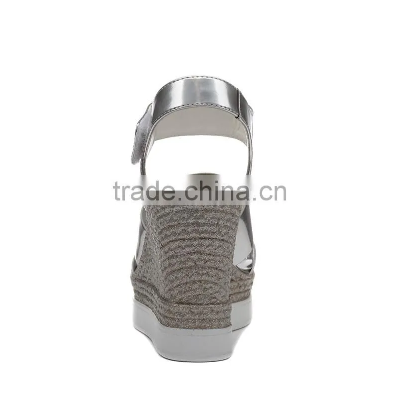 latest cheap silver wedges sandals for women