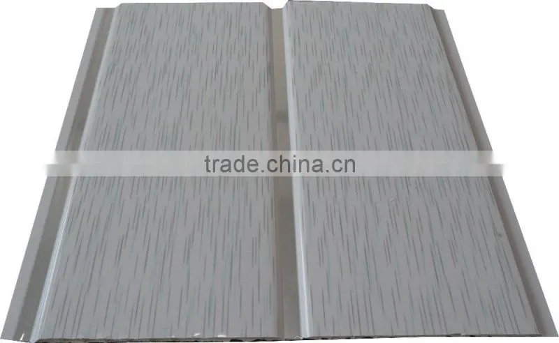 10'' width new style trinidad pvc ceiling panel & wall panel with sivler strip,middle groove G130