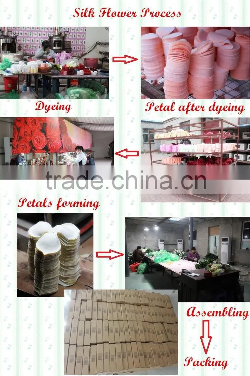 Tianjin factory wholesale pink PU artificial orchid