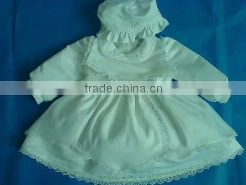 hot sell Fancy and lovely white baby wear christening wear