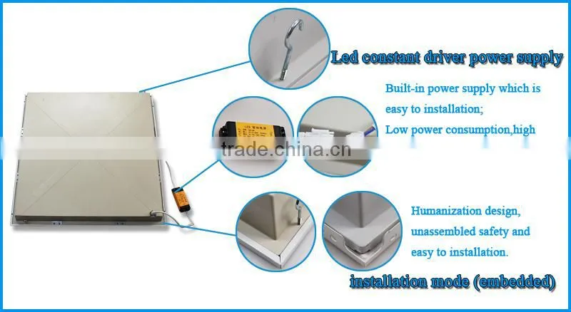 OEM ODM Factory 60*60 Ra>80 square led panel light