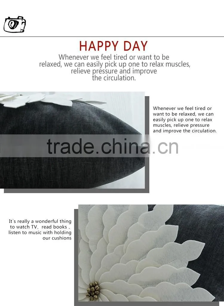 Plush linen fabric painting designs cushion cover