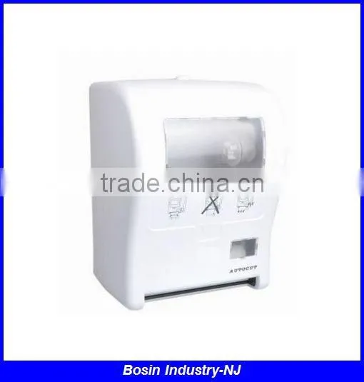 wall mounting plastic white automatic paper dispenser, electric toilet paper dispenser