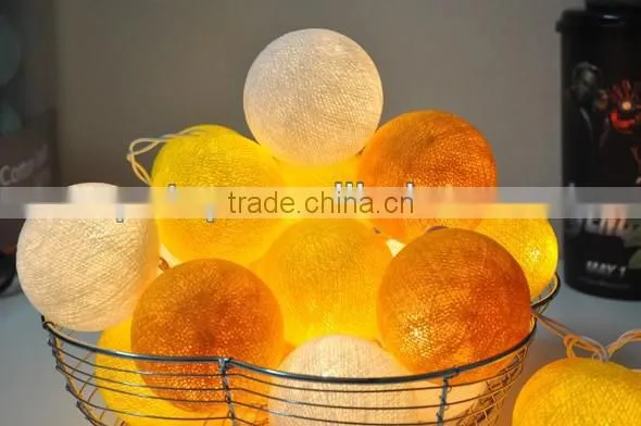 Snowball colorful cotton ball string fairy lights for wedding decoration