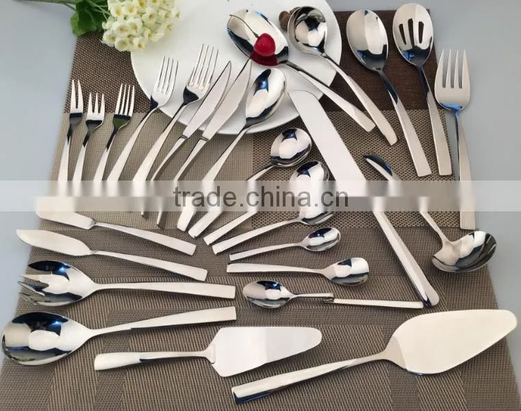 high quality gold plated flatware cultery set 6362