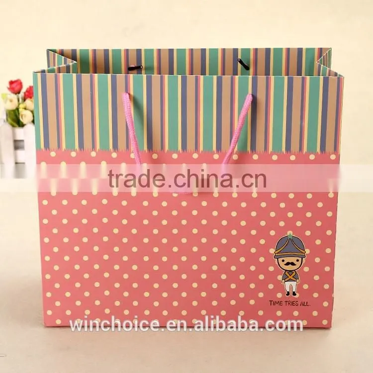 Ivory board /art paper bag ,shopping promotion bag , customized printing, nylon rope handle