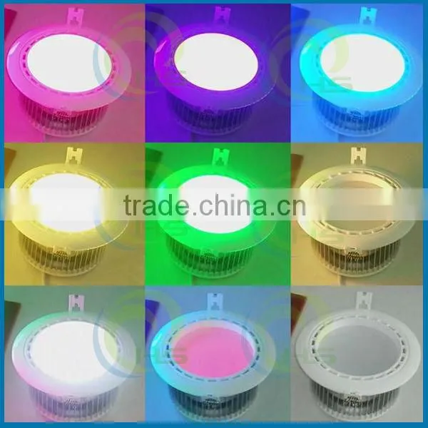 AC86-265v wireless remote control aluminum housing&heat sink,round RGBW led panel light