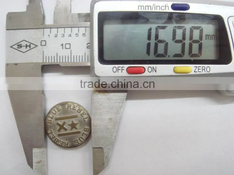 17mm metal 4 parts snap on button emergency panic button