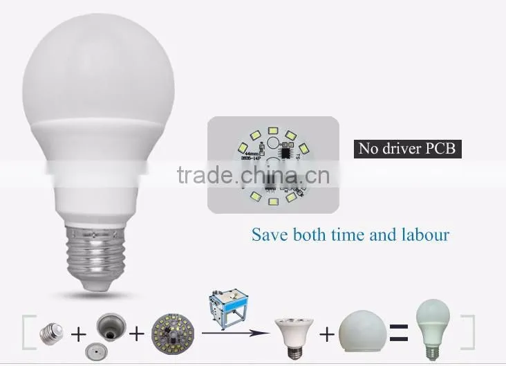 E27 7W SMD5730 Plastic high power led bulb light wholesale