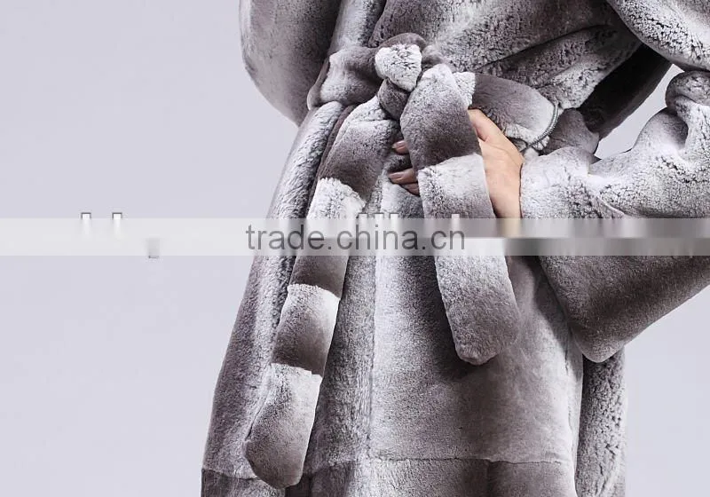 hot sell rex rabbit fur coat with unique design garment