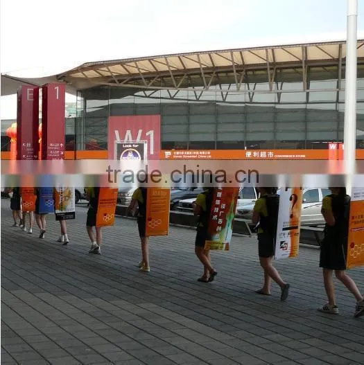 Promotional outdoor backpack x banner