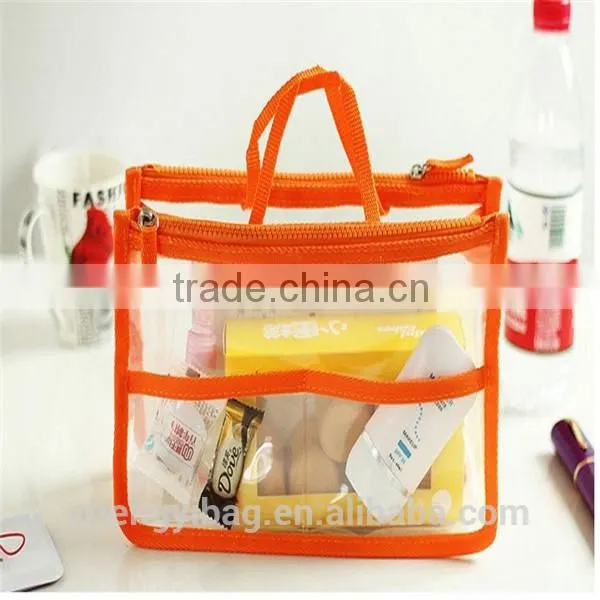 fashion women clear plastic tote bag