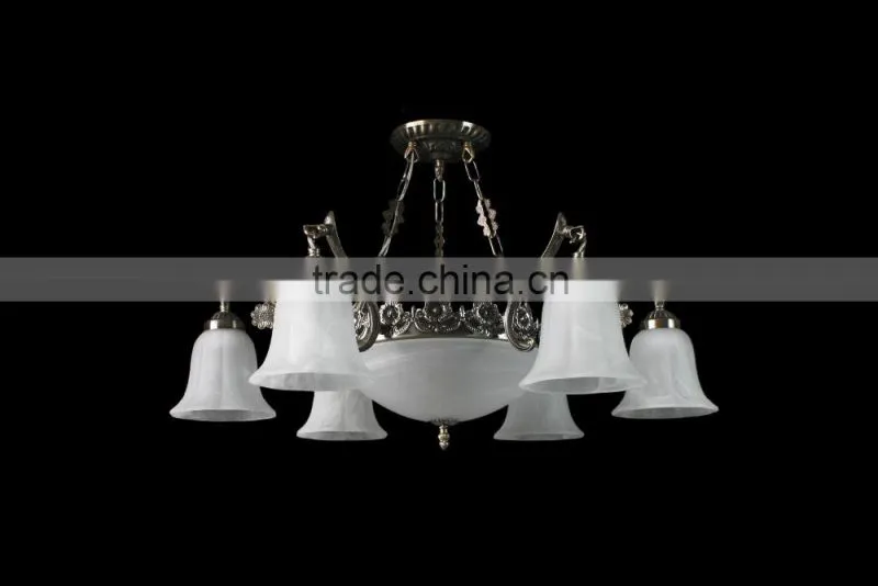Die-casting Industrial Antique Aluminum Pendant Lamp with fancy flower