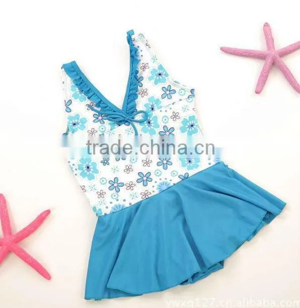 2015 wholesale deep v collar kids swimwear ,chidlren swimsuit