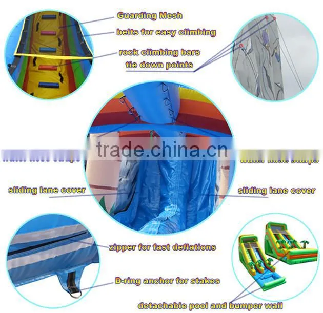 Inflatable Tiki Island Bounce Water Slide