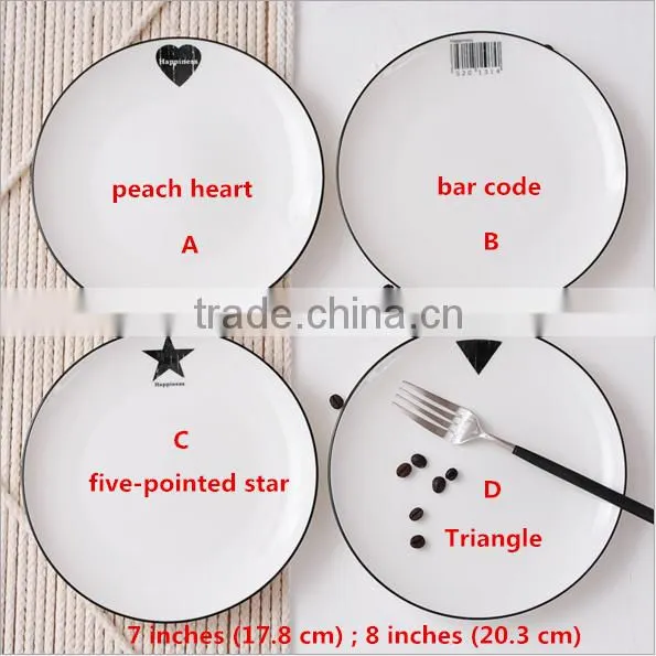 Contracted the Nordic Style Household Hand-painted Ceramic Dinner Plate YJ-XFXL