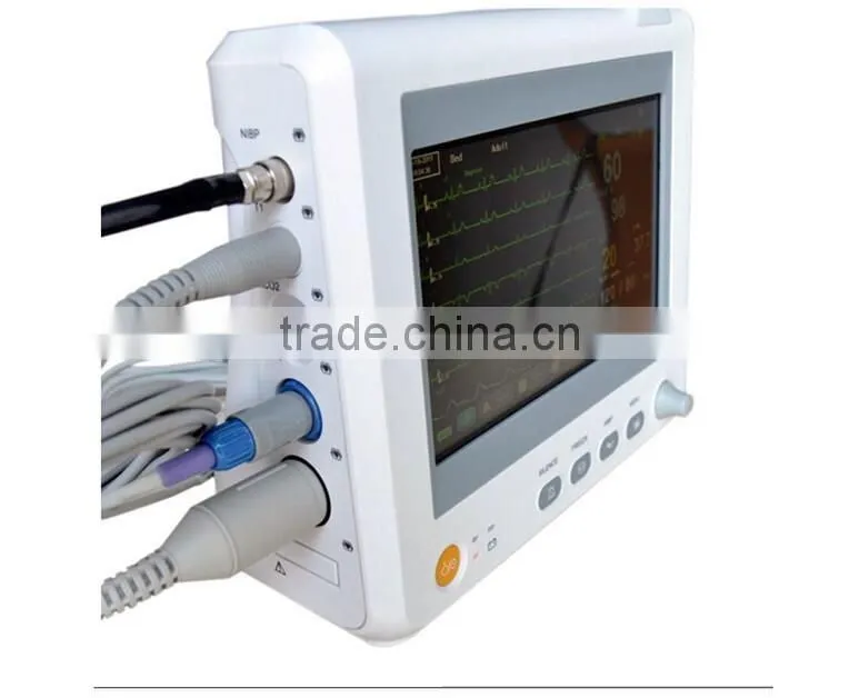 CE Approved 7 Inch TFT Display Portable Multi-parameter Patient Monitor with 6 Standard