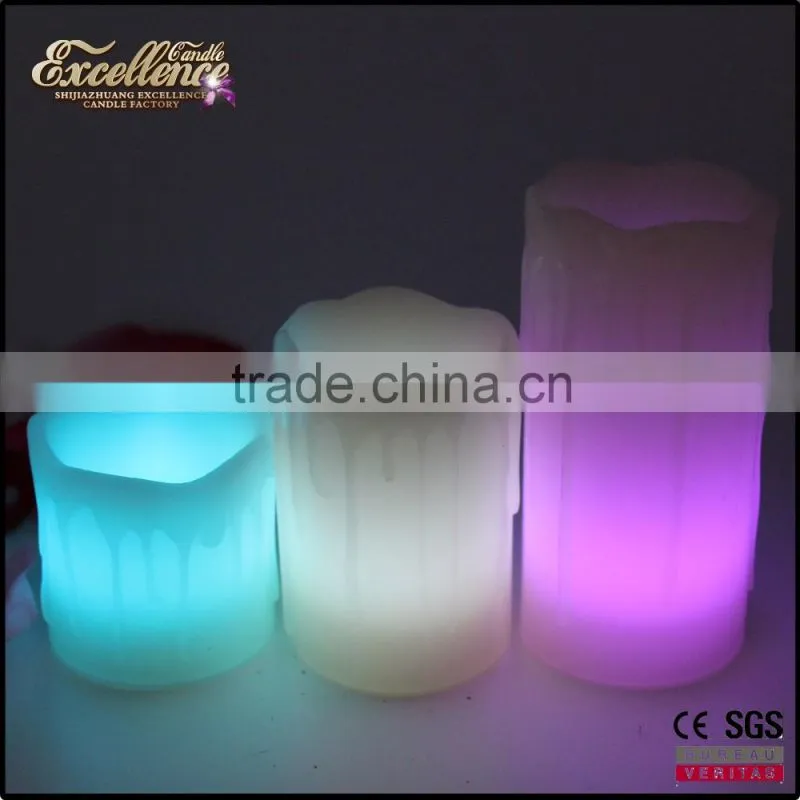 Color Changing Mood Candles with Remote and Timer, Set of 3