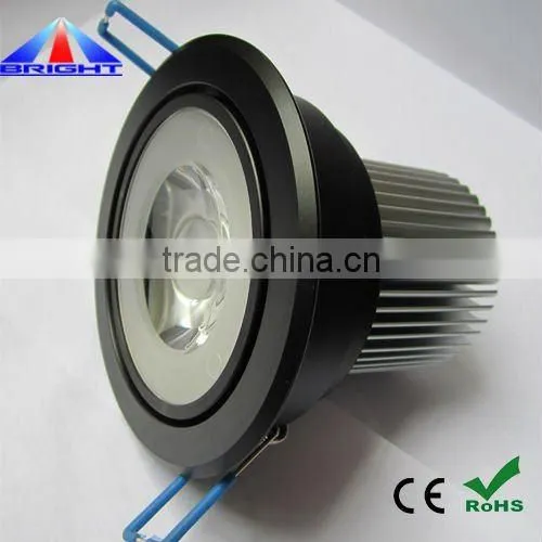 LED COB Ceiling Light black shell color 7W dimmable