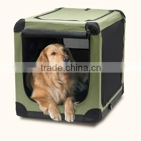 Folding dog crate