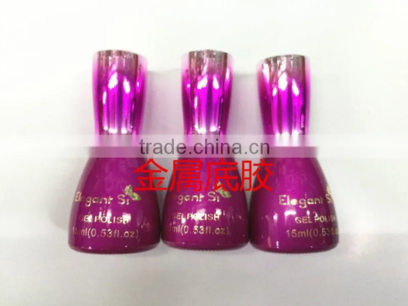 15ml special UV gel nail top coat for metal effect nail gel base gel soak off remover top coat & base gel