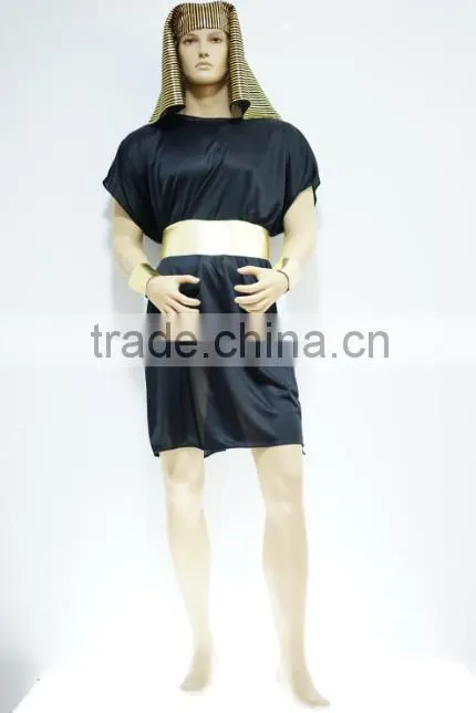 Adult Black Pharaoh Costume Deluxe Egyptian Cosplay Costume A0042